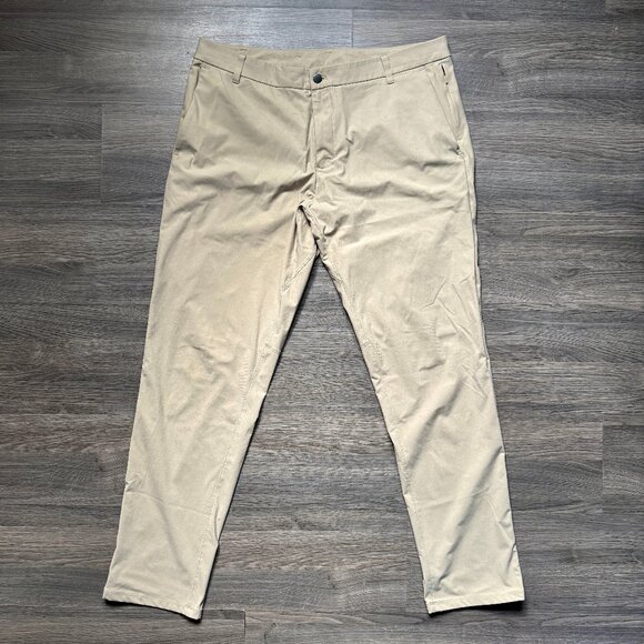 Lululemon Men's Commission Pant Classic 34" *Warpstreme - Tan - Picture 3 of 8